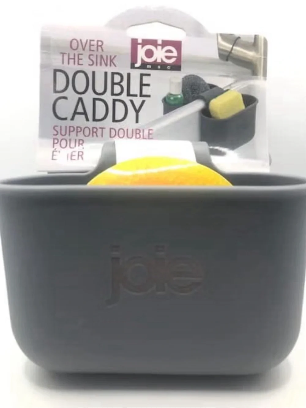 Joie Dark Gray Over-The-Sink Double Caddy